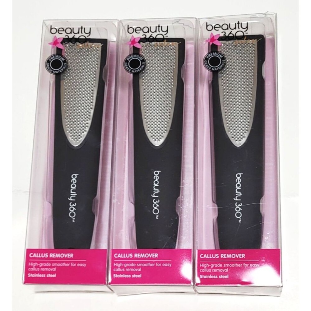 3 x Beauty 360 Salon CALLUS REMOVER Stainless Steel Pedicure Foot Tool Exfoliate